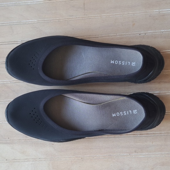 Lissom Flytes Super Lighweight Flexible X̌Black Slip On Comfort Ballet Flats - Picture 2 of 11